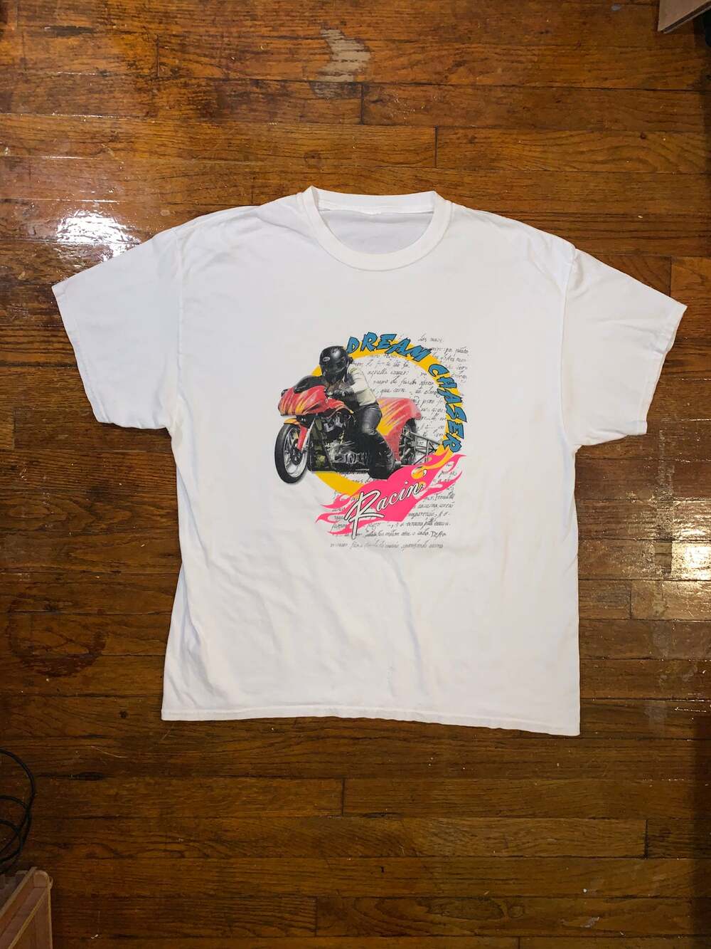 Janette Thornley Dream Chaser Racin Nitro Harley Drag Racing T Shirt Large